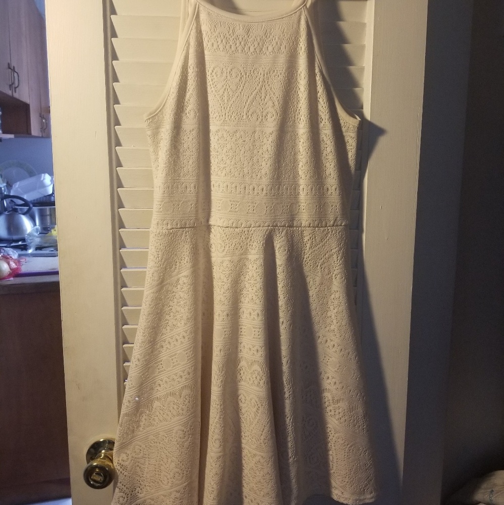 Off white strapless summer dress
